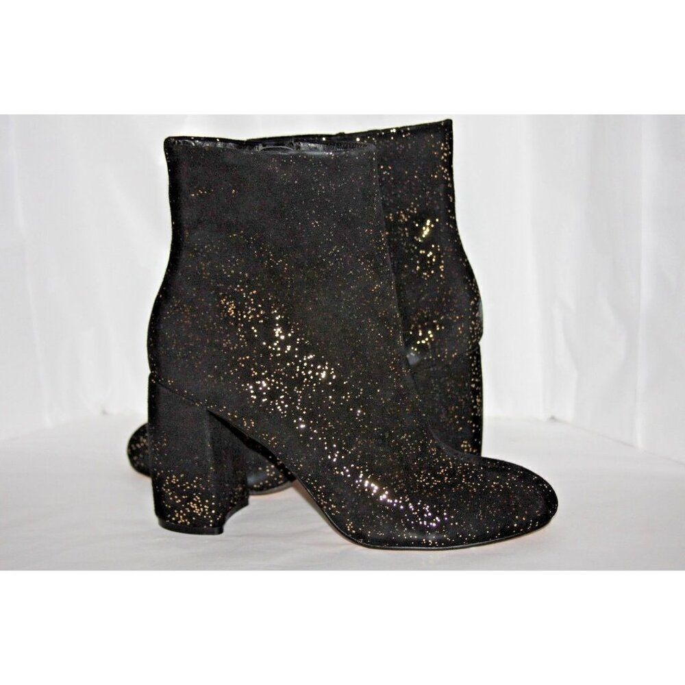 Nanette Lepore Lilly Women's 9m NL Black sparkle boots- New